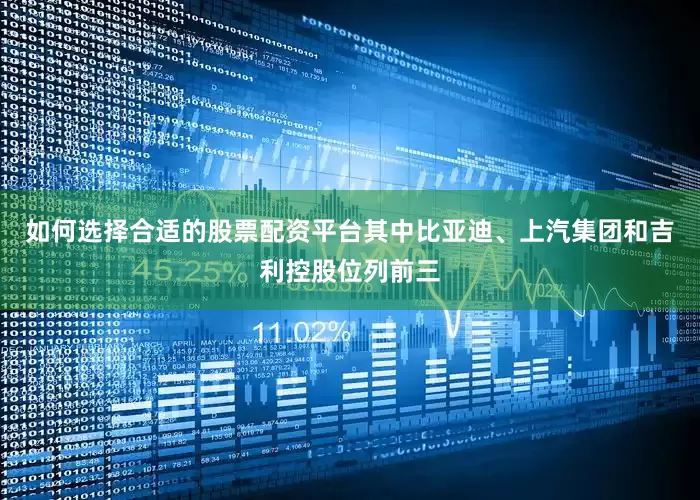 如何选择合适的股票配资平台其中比亚迪、上汽集团和吉利控股位列前三